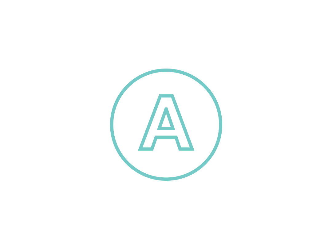 character 'A' infographic for copywriting services