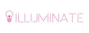 edison pink light bulb with star filament created for illuminate visual identity creative work