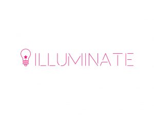 edison pink light bulb with star filament created for illuminate visual identity creativity