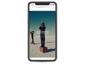 website design view on iphone X telescope boys market inside out page for Octopus Intelligence creative work website design and marketing