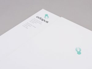 octopus intelligence letterhead corporate stationery design creative work branding
