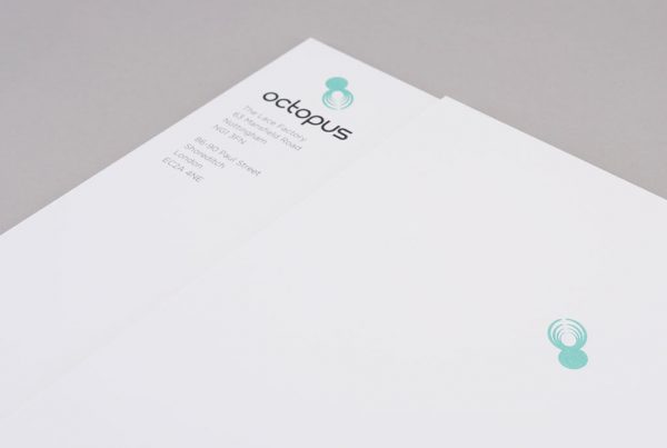 octopus intelligence letterhead corporate stationery design creative work branding