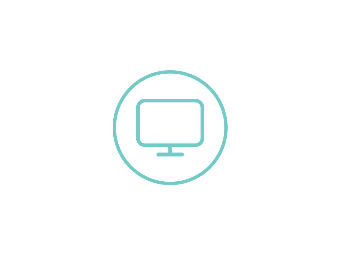 computer screen infographic for web & digital services