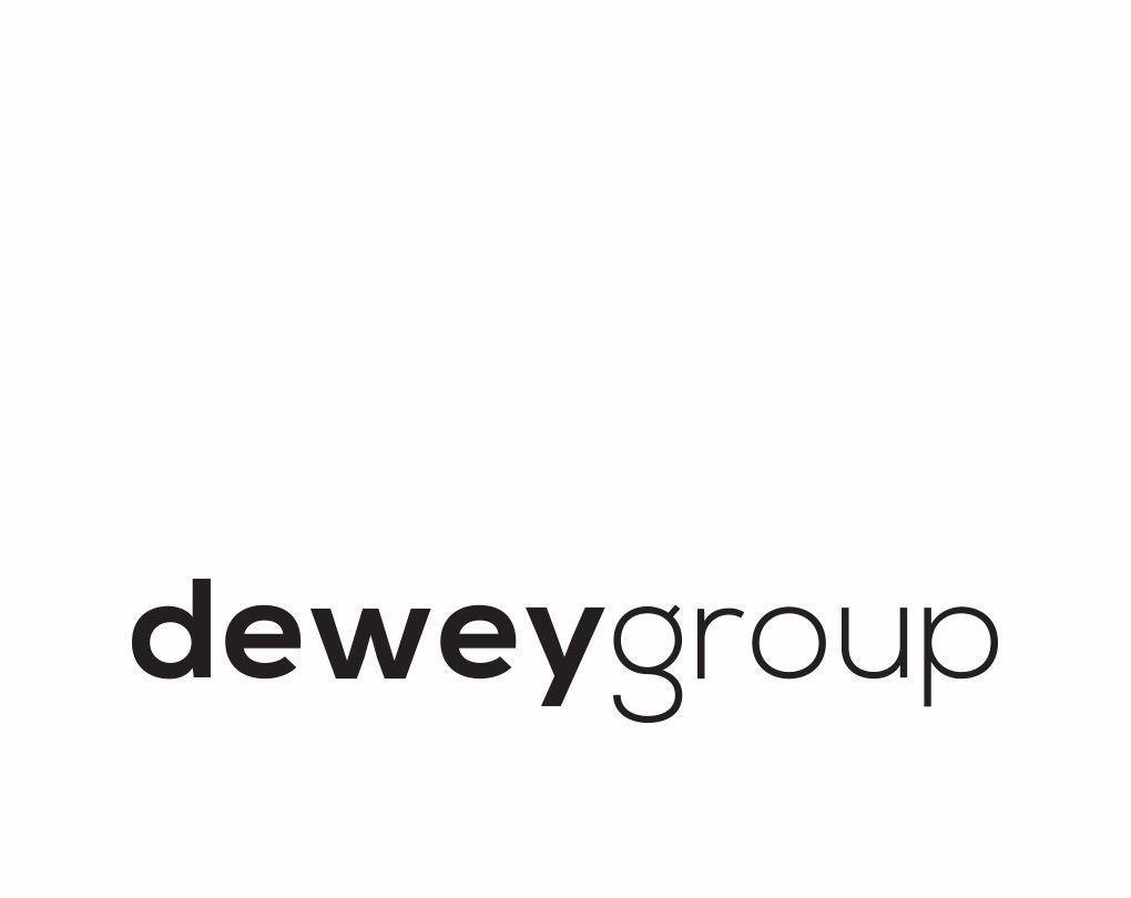 Dewey Group company logo creative reviews and about us and branding