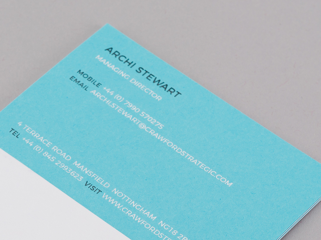 Crawford business card design back example creative work branding