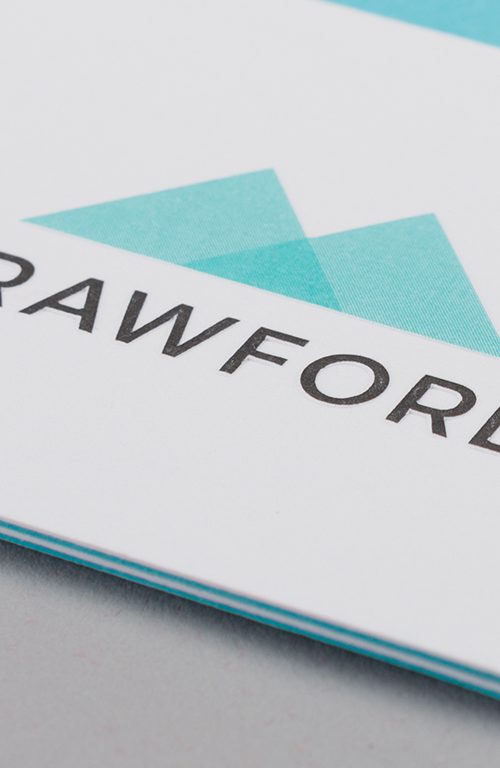 Crawford business card design front example creativity branding