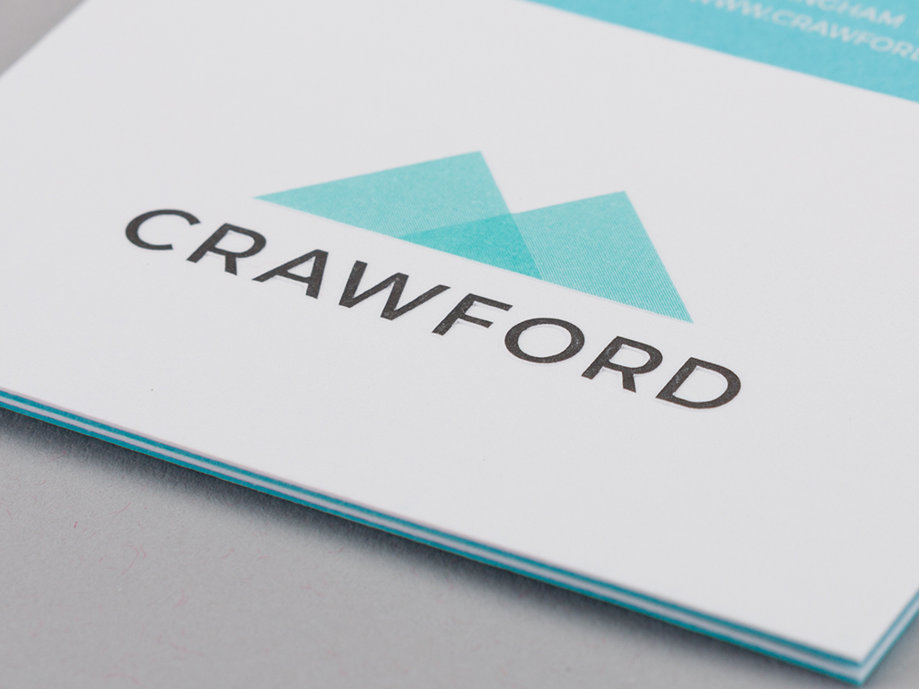 Crawford business card design front example creativity branding