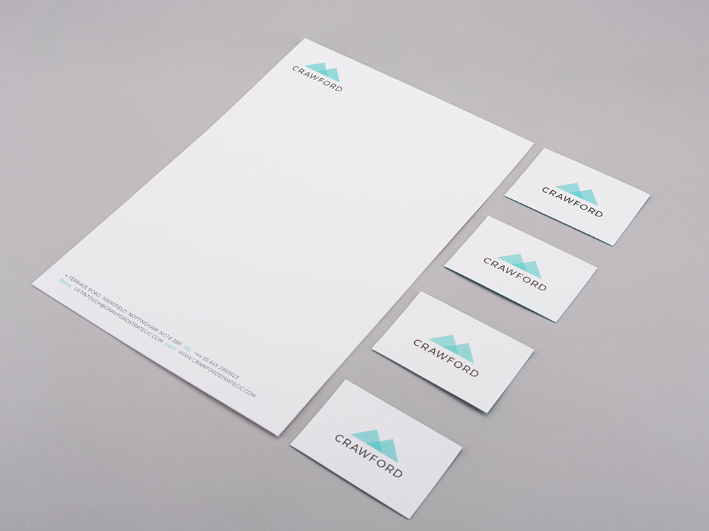 Crawford letterhead corporate stationery design creative work branding