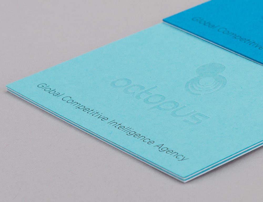 Octopus business card design example creative work branding
