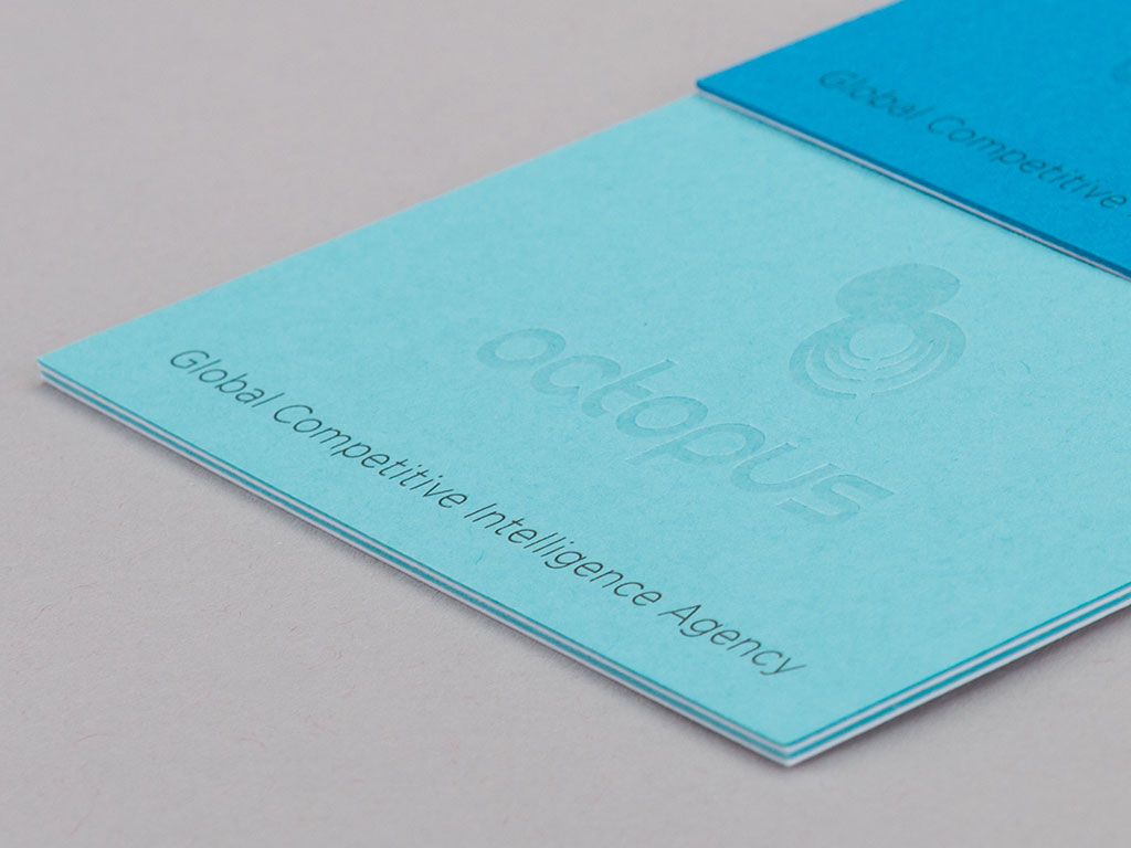 Octopus business card design example creative work branding